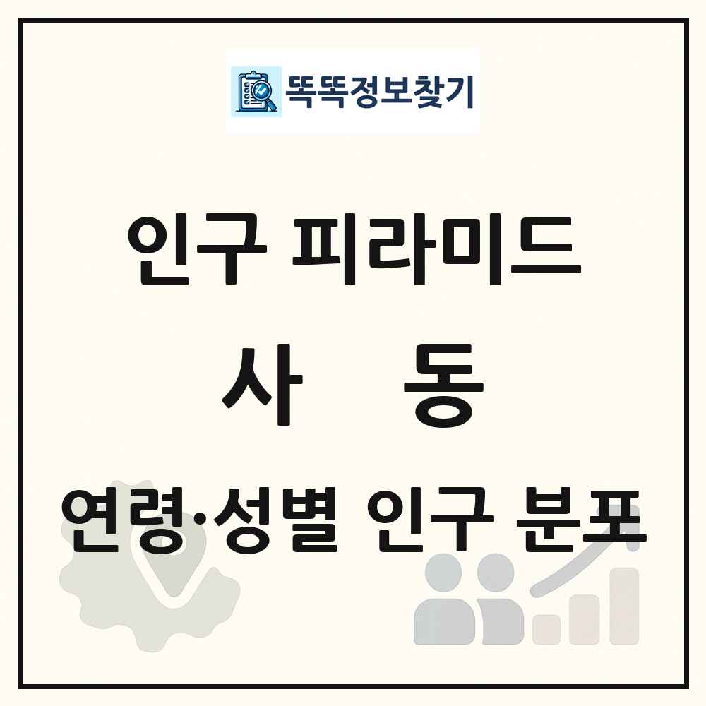 사동 인구 피라미드 링크 그림